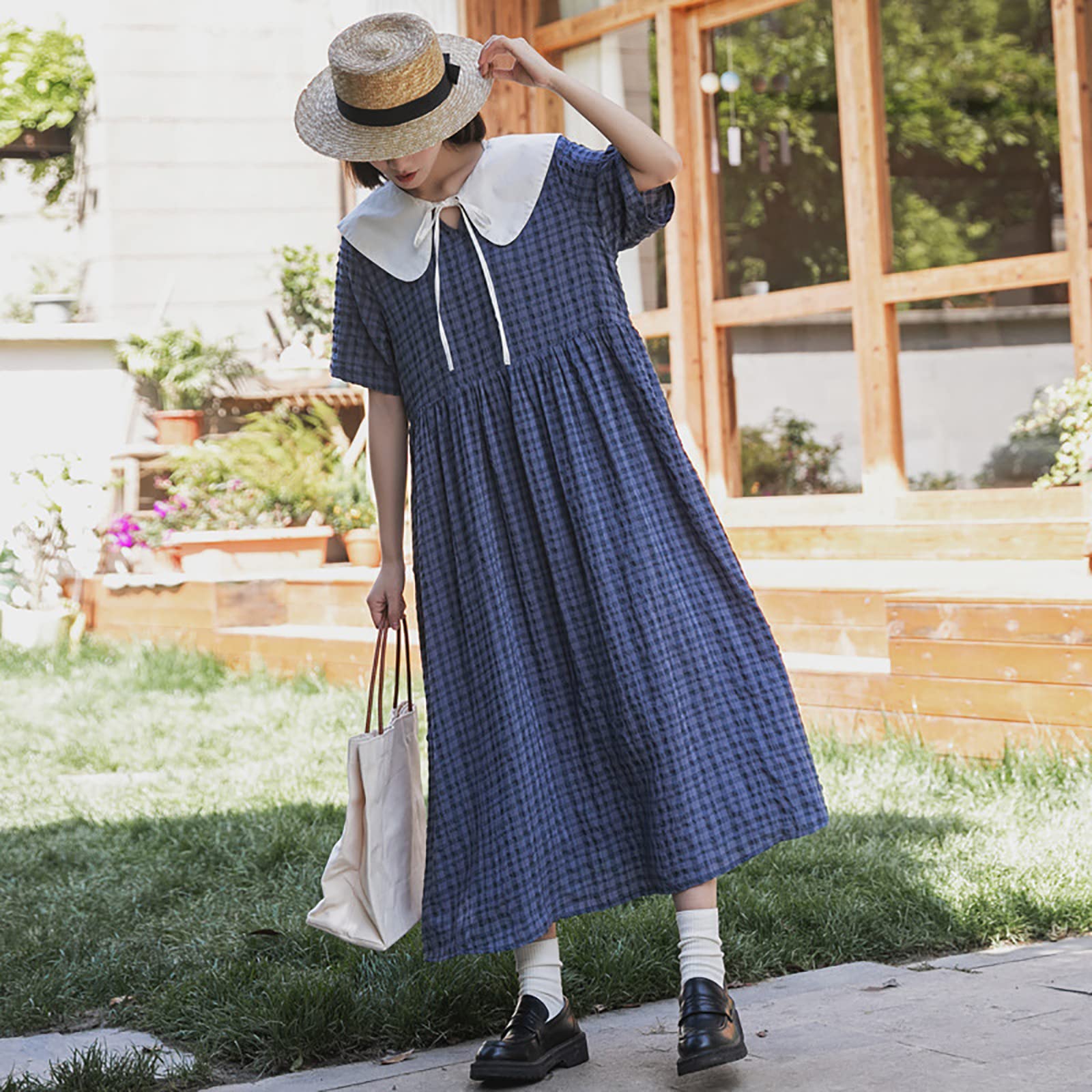 Amazon.co.jp: ワンピース レディースドレス女子高生 カジュアル